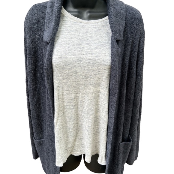 ✅Barefoot Dreams CozyChic Lite color in Carbon Blazer Cardigan - Picture 2 of 15